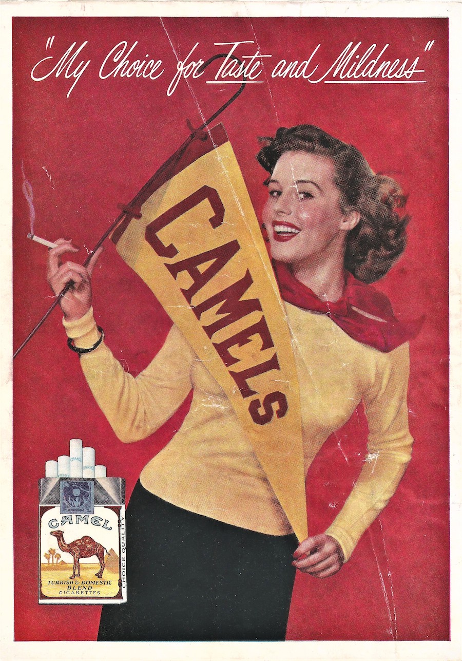 реклама сигарет Camel с участием женщины